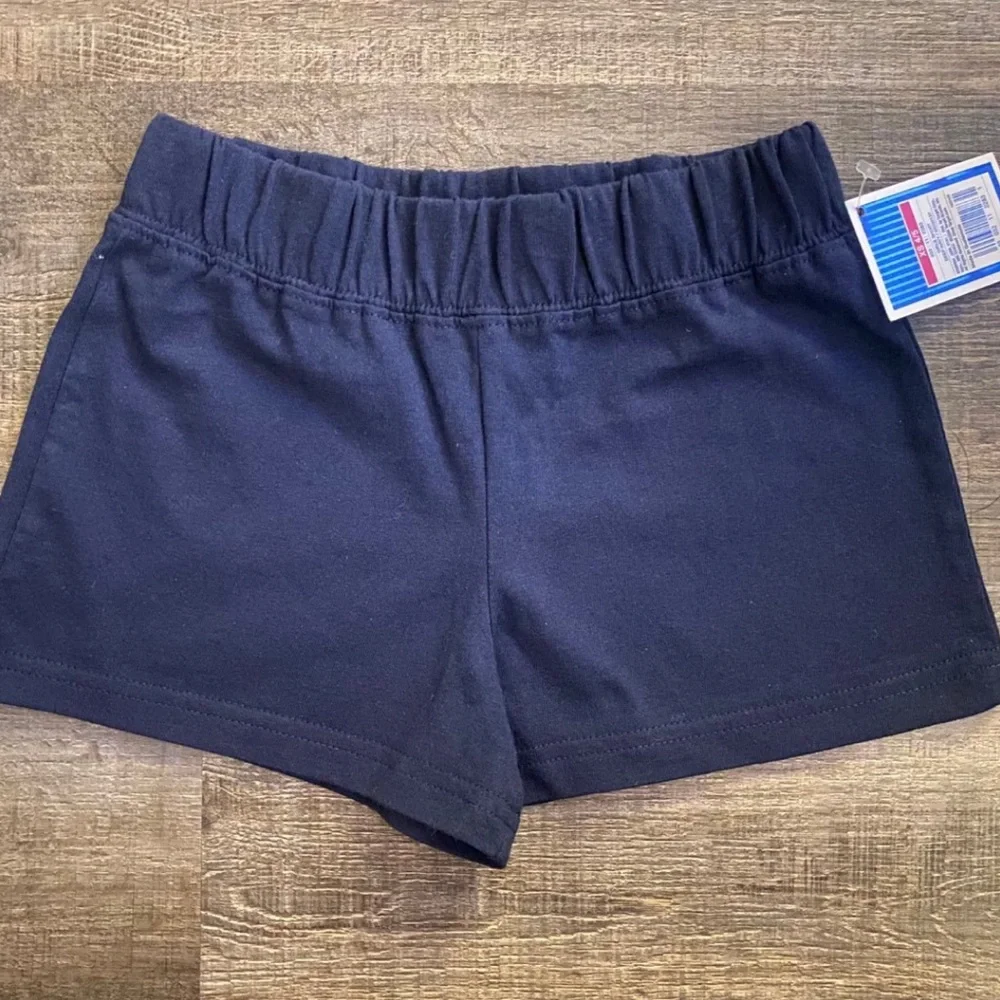 💞 New Little Girls Size 5 Navy Blue Knit Shorts